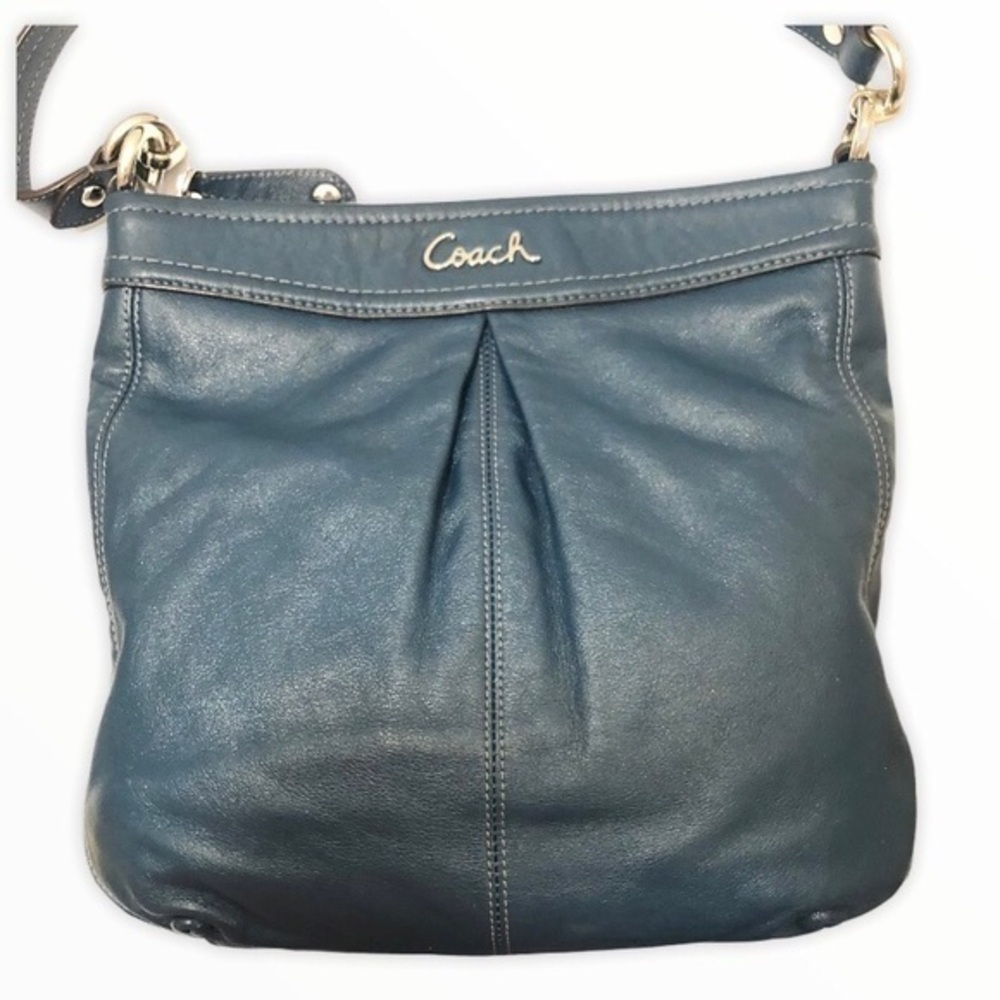 Coach Ashley blue leather bag